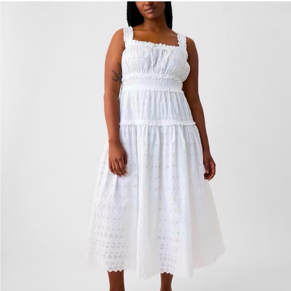 GAP Chic White Midi Dress